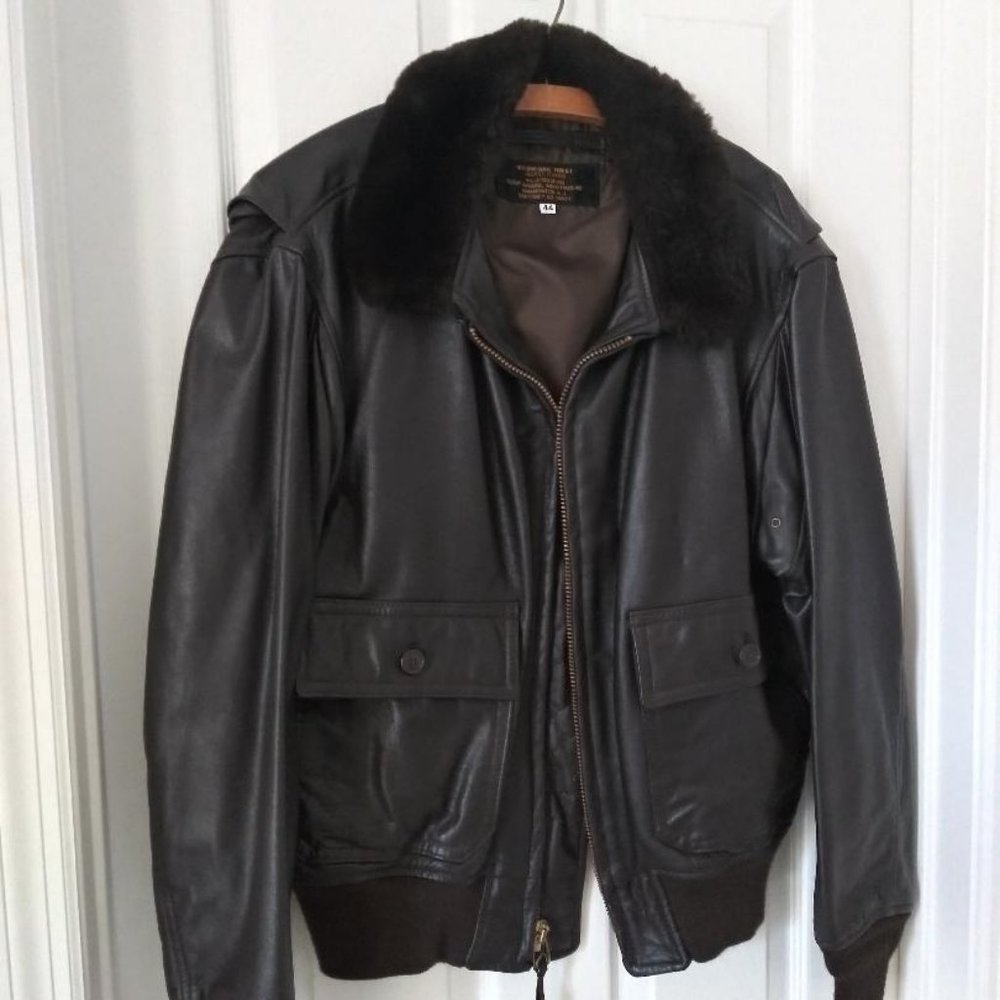 US Navy G1 Leather Flight Jacket Size 44